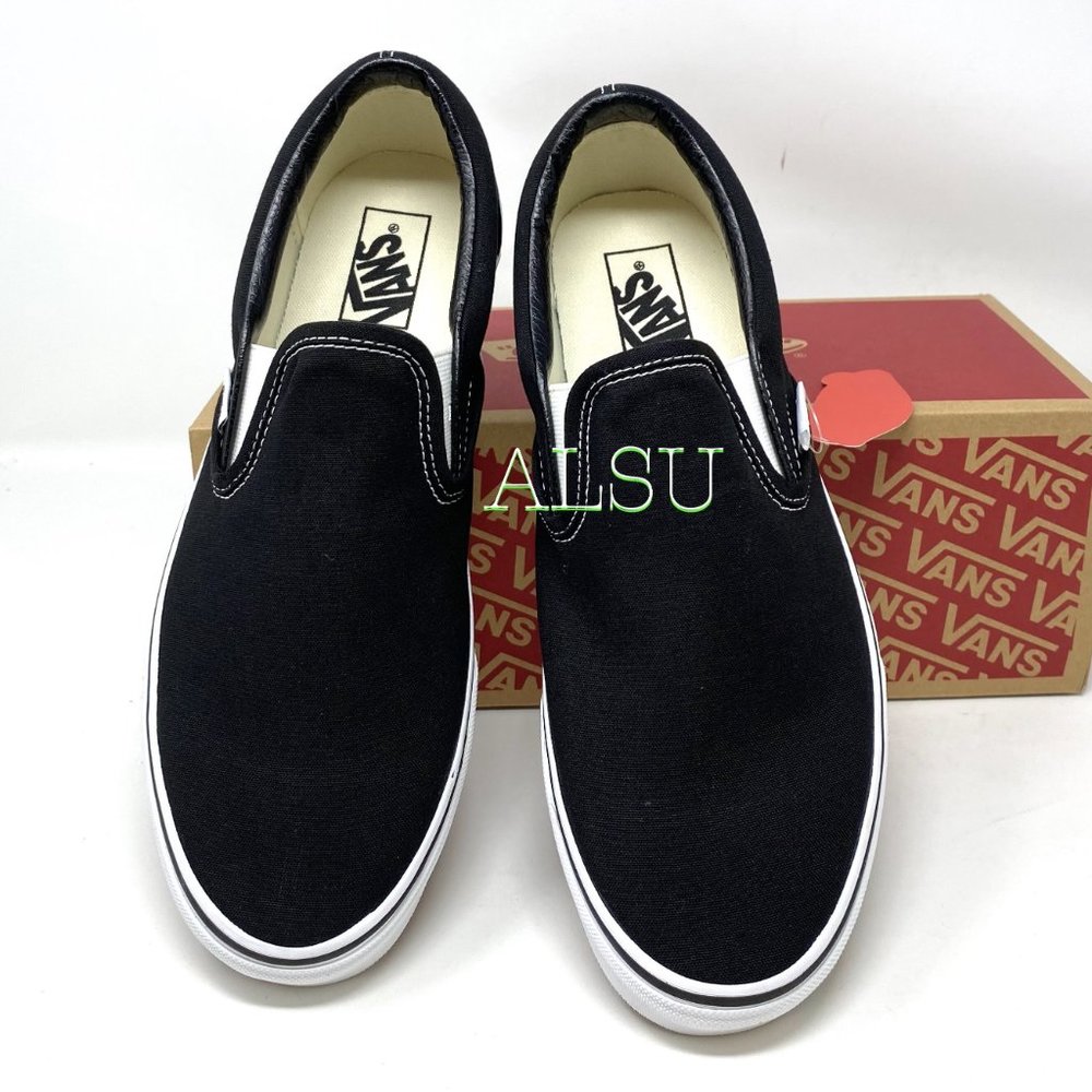 💖MEGA SALE💖VANS Men's Classic Slip On Canvas Black Skate Casual VN000EYEBLK - Picture 3 of 9